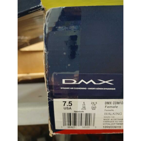 NWT Reebok Women’s DMX Comfort + Sneakers, Citrus Glow, Size 7.5 - Picture 4 of 4